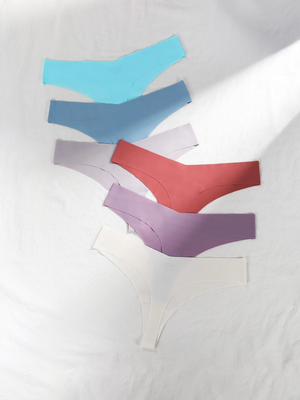 Seamless Multi Coloured Smooth Thongs