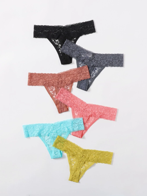 Vibrant Coloured Lace Thong